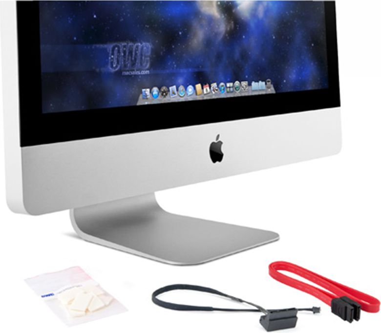 Set për përmirësim i brendshëm OWC DIY, për iMac 21.5" 2011, për instalim SSD, kabllo dhe pjesë për montim