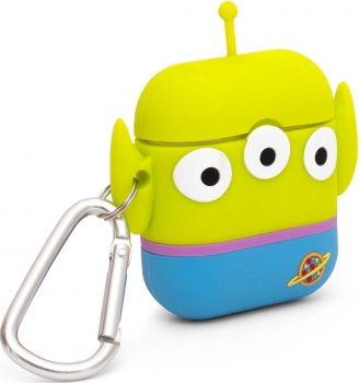 Kapak mbrojtës Thumbs Up 3D Alien për AirPods 1 dhe 2, silikon, jeshil