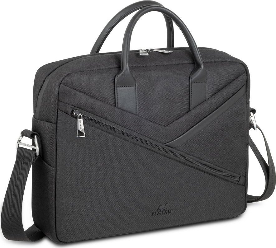 Çantë laptopi Rivacase ECO Case 8124, 15", poliestër RPET, e zezë