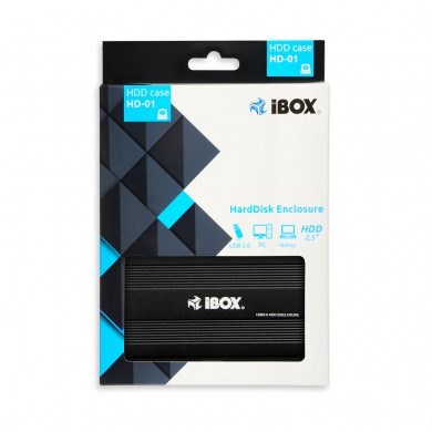 Kuti e jashtme për disk 2.5" Ibox HD-01, USB, e zezë