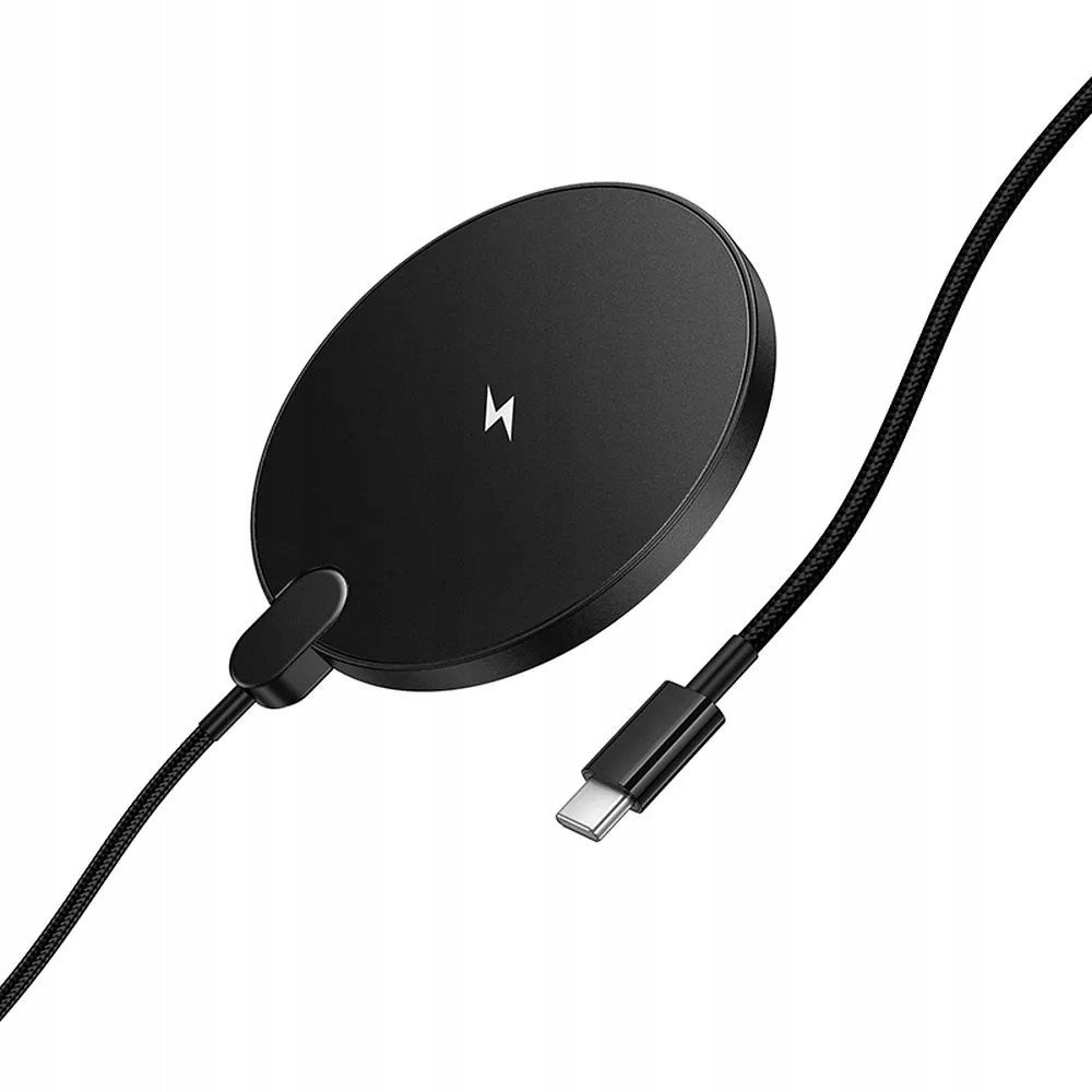 Karikues wireless Hoco CW62, 15W, me ekran dixhital, i zi