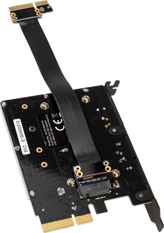 Adapter për SSD Akasa AK-PCCM2P-04, 2x M.2 NVMe, PCIe 3.0 x4, me RGB