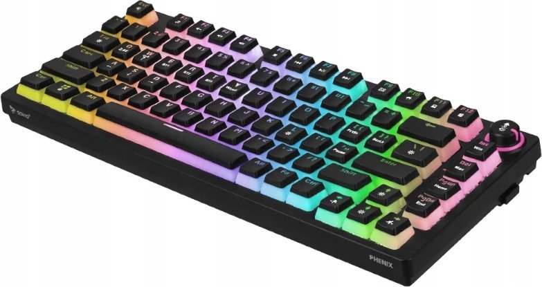 Tastierë wireless mekanike Phenix, 82 taste, Gateron Yellow Pro, pudding