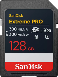 Kartë memorie SanDisk Extreme Pro, 128GB, SDXC UHS-II V90, 300MB/s
