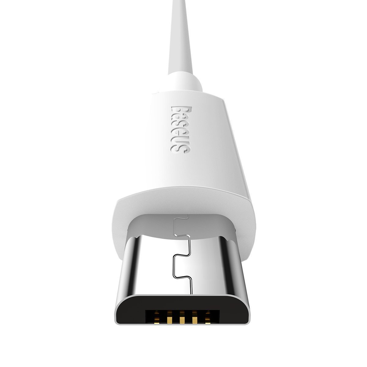 Kabllo USB Baseus Simple Wisdom BSU2080, USB A në microUSB, 1.5 m, e bardhë
