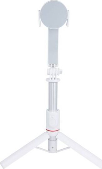 Set selfie me tripod dhe telekomandë Bluetooth për MagSafe, kompakt, i bardhë