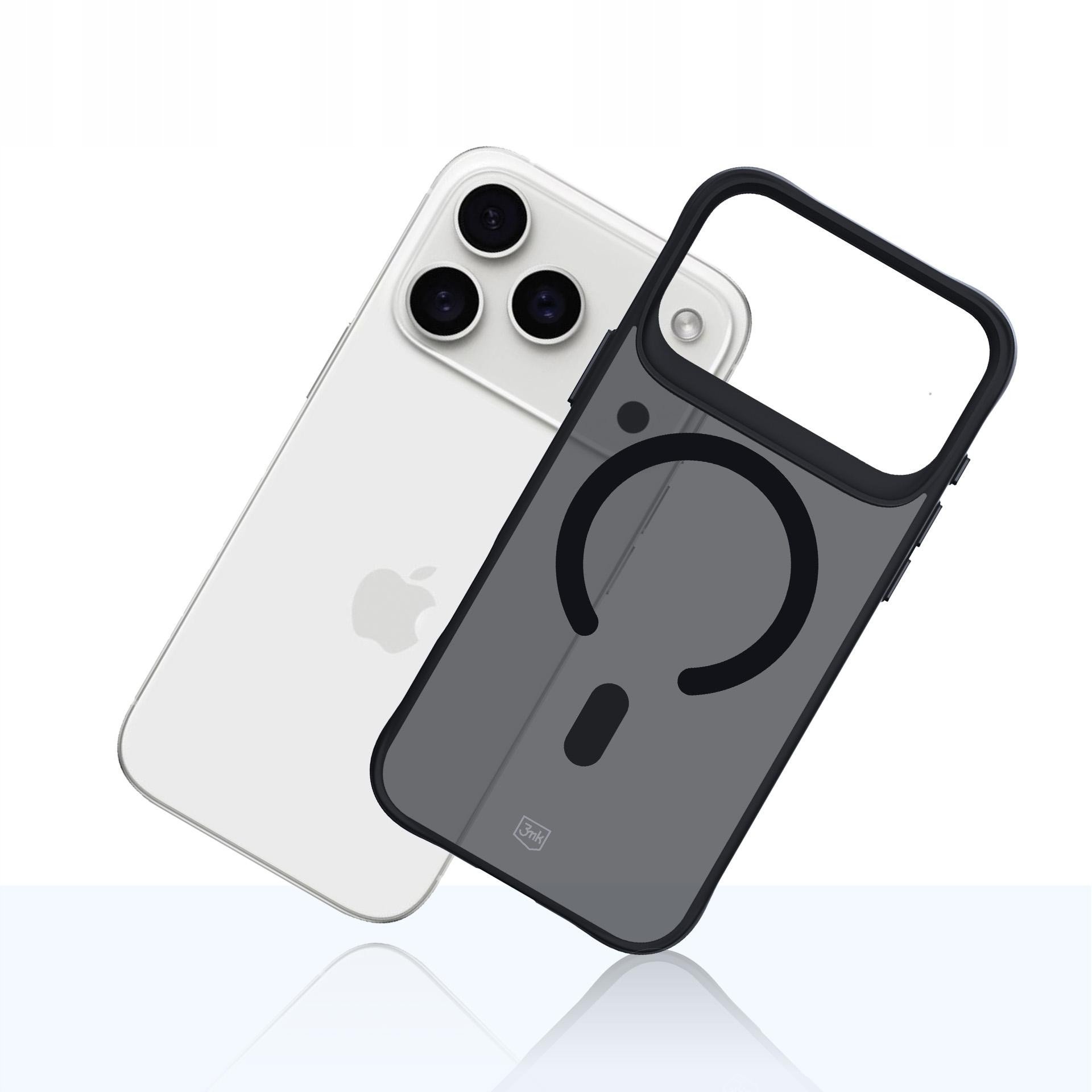 Mbulesë telefoni 3MK MagCase Smoke Matt, për iPhone 17 Pro Max, MagSafe, e zezë