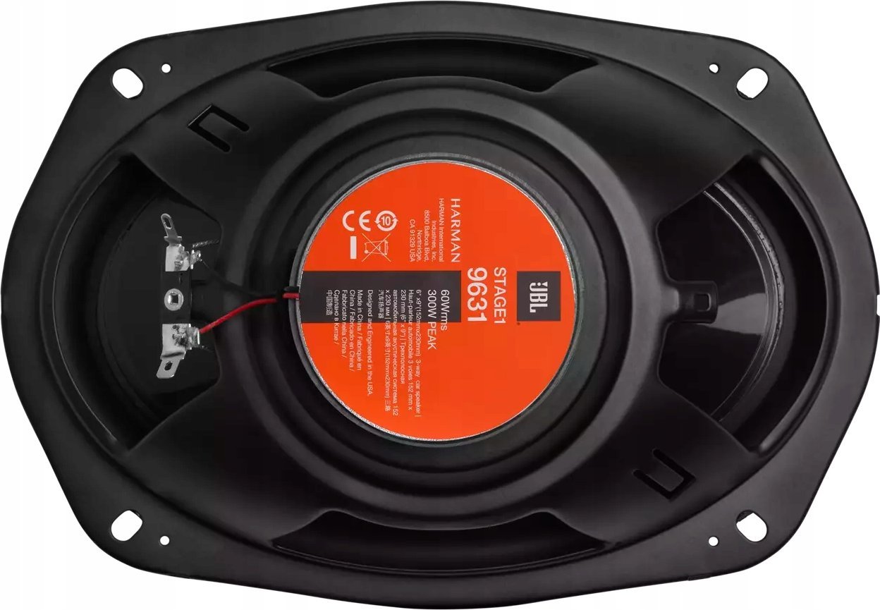 Bokse veture JBL Stage1 9631, 300W, 3 drejtimesh, 6 x 9", të zeza