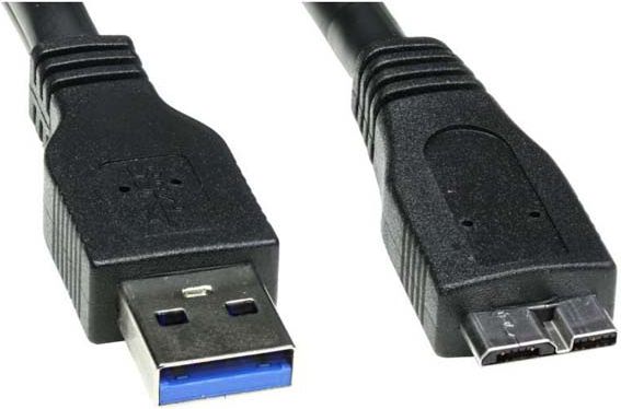 Kabllo USB Logo, USB-A në microUSB 3.0 (10-pin), 2 m, e zezë