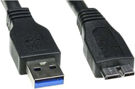 Kabllo USB Logo, USB-A në microUSB 3.0 (10-pin), 2 m, e zezë