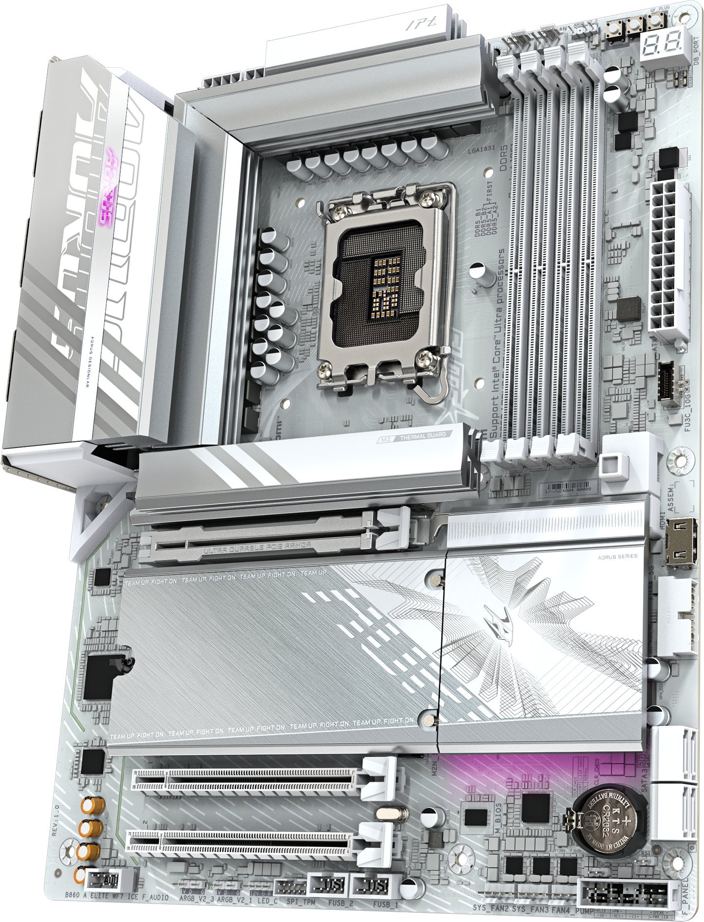 Pllakë amë Gigabyte B860 AORUS ELITE WIFI7 ICE, DDR5, ATX, e bardhë