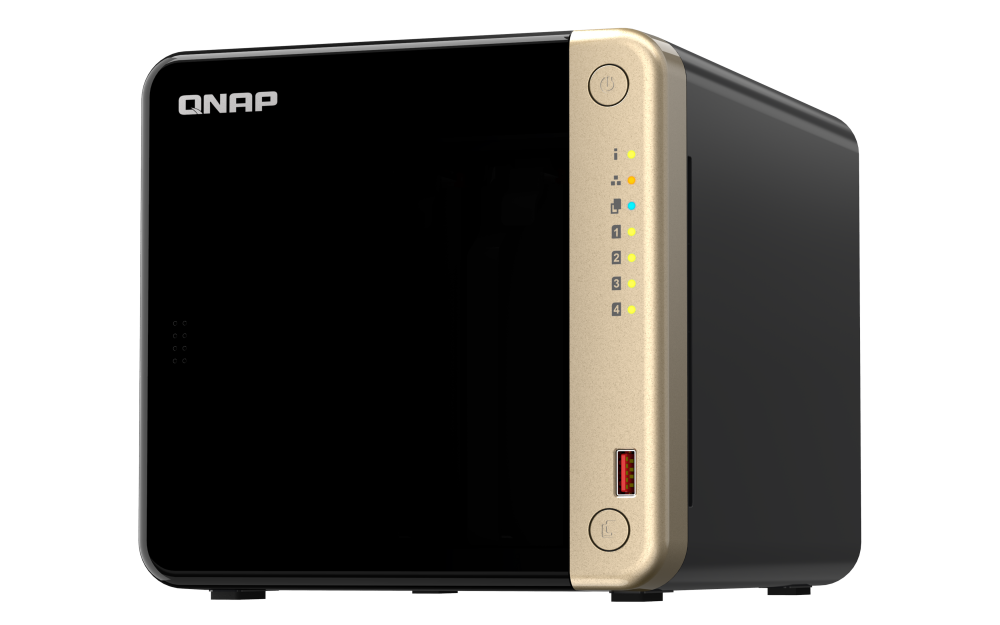Server skedarësh Qnap TS-464-8G, 4 slote, 2.5GbE, i zi