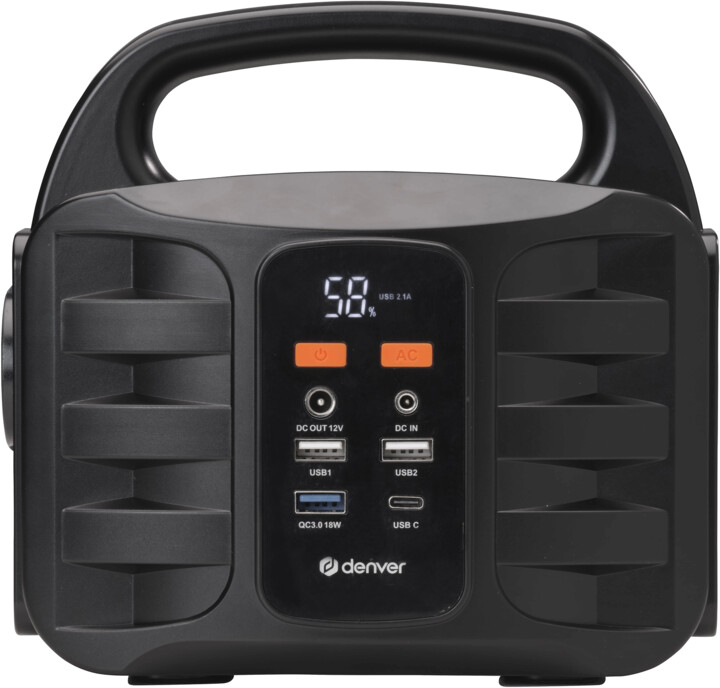 Stacion karikimi Denver PPS-42000, 42000mAh (155Wh), i zi + panel solar 40W