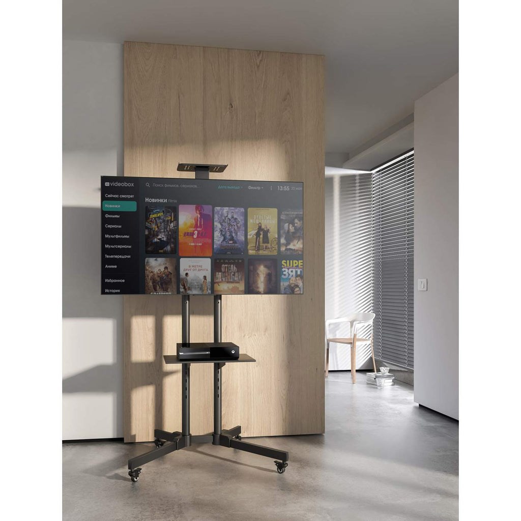 Mbajtës për TV dhe monitor Manhattan, 37-65", VESA 200x200 - 600x400mm, 40kg, i zi