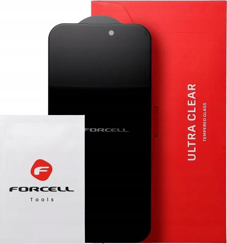 Mbrojtës ekrani Forcell Tempered Glass Privacy, për iPhone 15 Pro, i zi