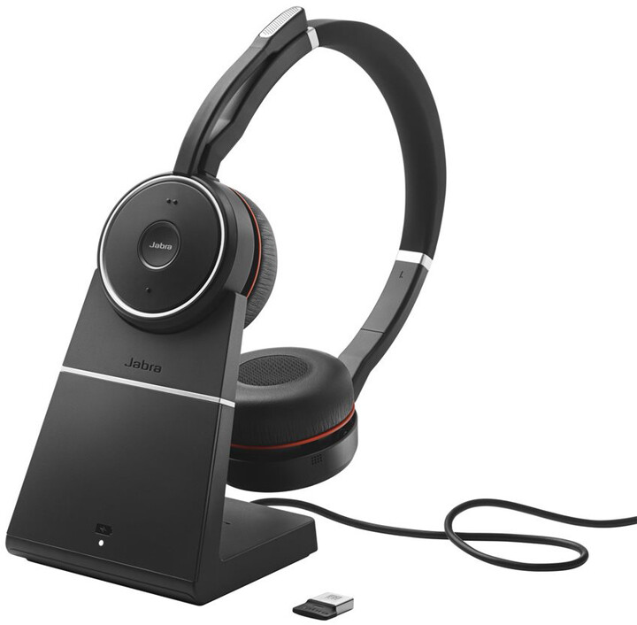 Kufje Jabra Evolve 75, Duo, USB-BT, me mbajtëse, të zeza