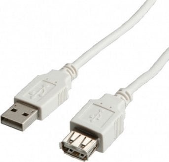 Kabllo zgjatuese USB 2.0 STANDARD, Type A mashkull në Type A femër, 0.8m, bezhë