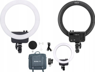 Dritë rrethore LED Nanlite Halo 16, 16", temperaturë dyfishe ngjyre, e zezë