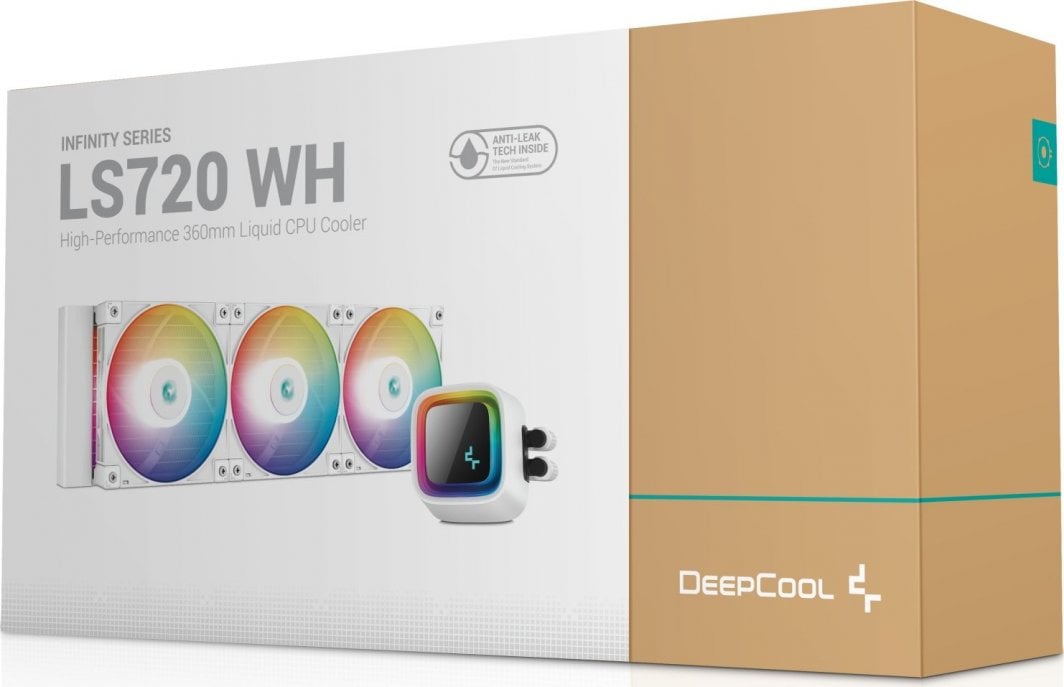 Ftohës me ujë Deepcool LS720 WH, 360mm, i bardhë