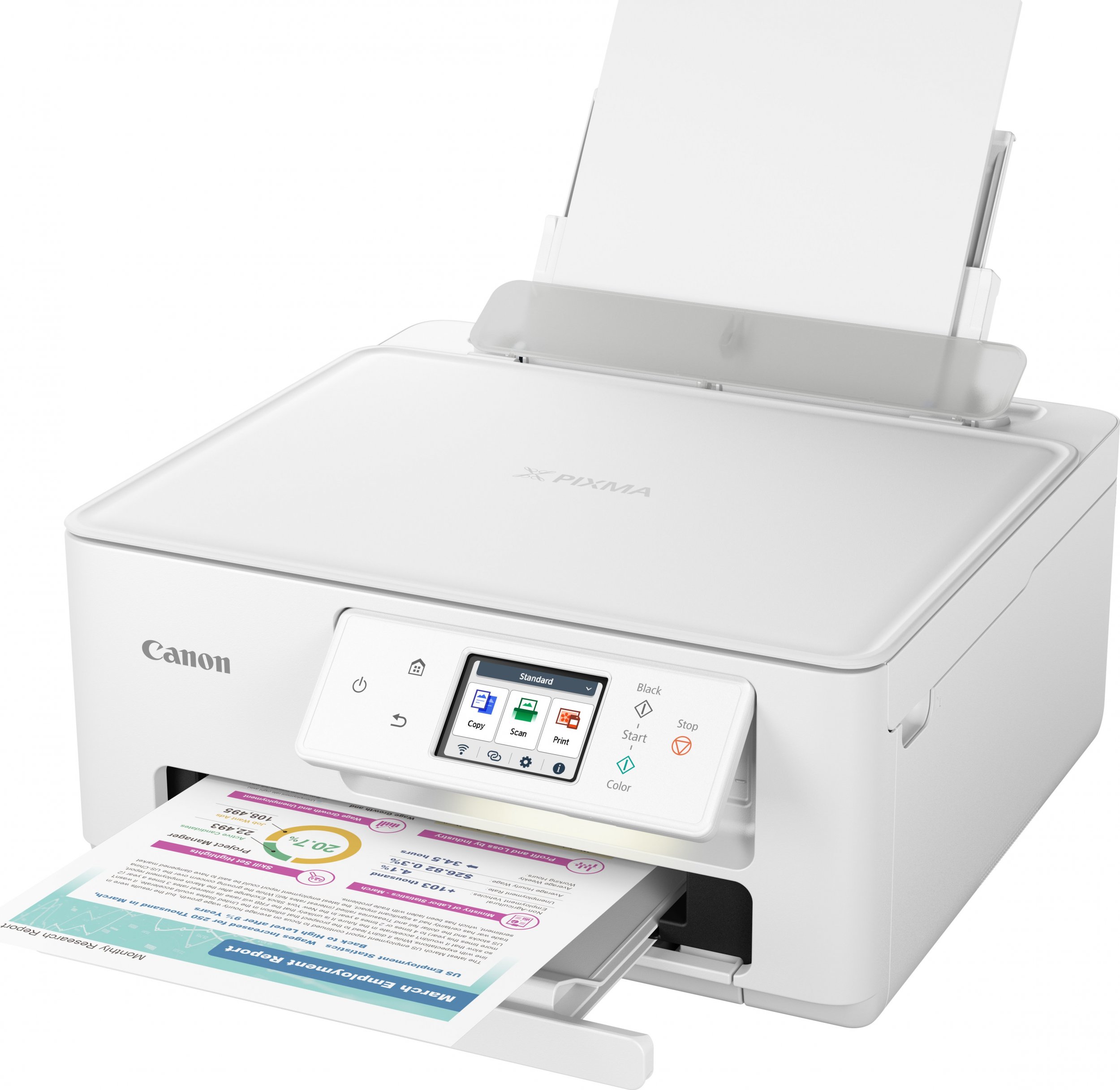 Printer inkjet Canon Pixma TS7650i, multifunksional, Wi‑Fi, i bardhë