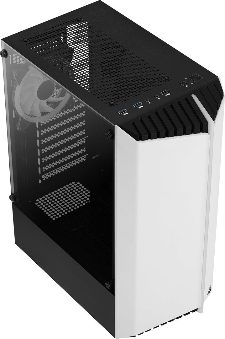 Kuti kompjuteri Aerocool Bionic RGB, ATX, xham i temperuar, e zezë