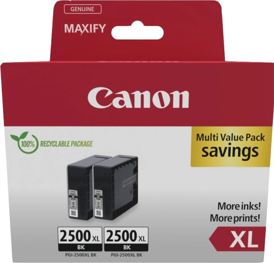 Patronë boje Canon PGI-2500XL, set 2 copë, i zi