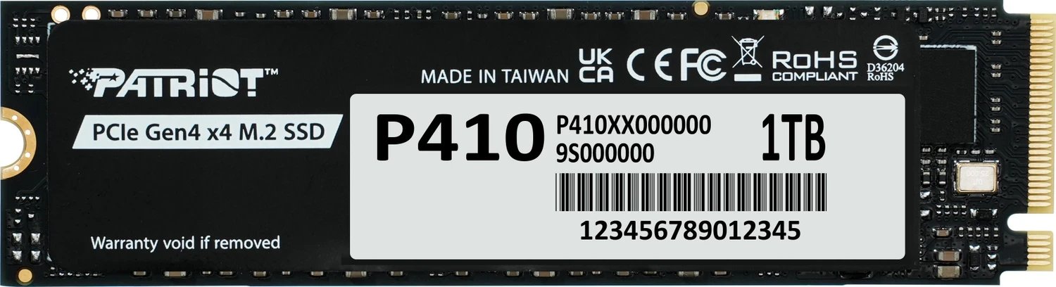 SSD Patriot P410 M.2 2280, 1TB, PCI Express 4.0, 5000MB/s