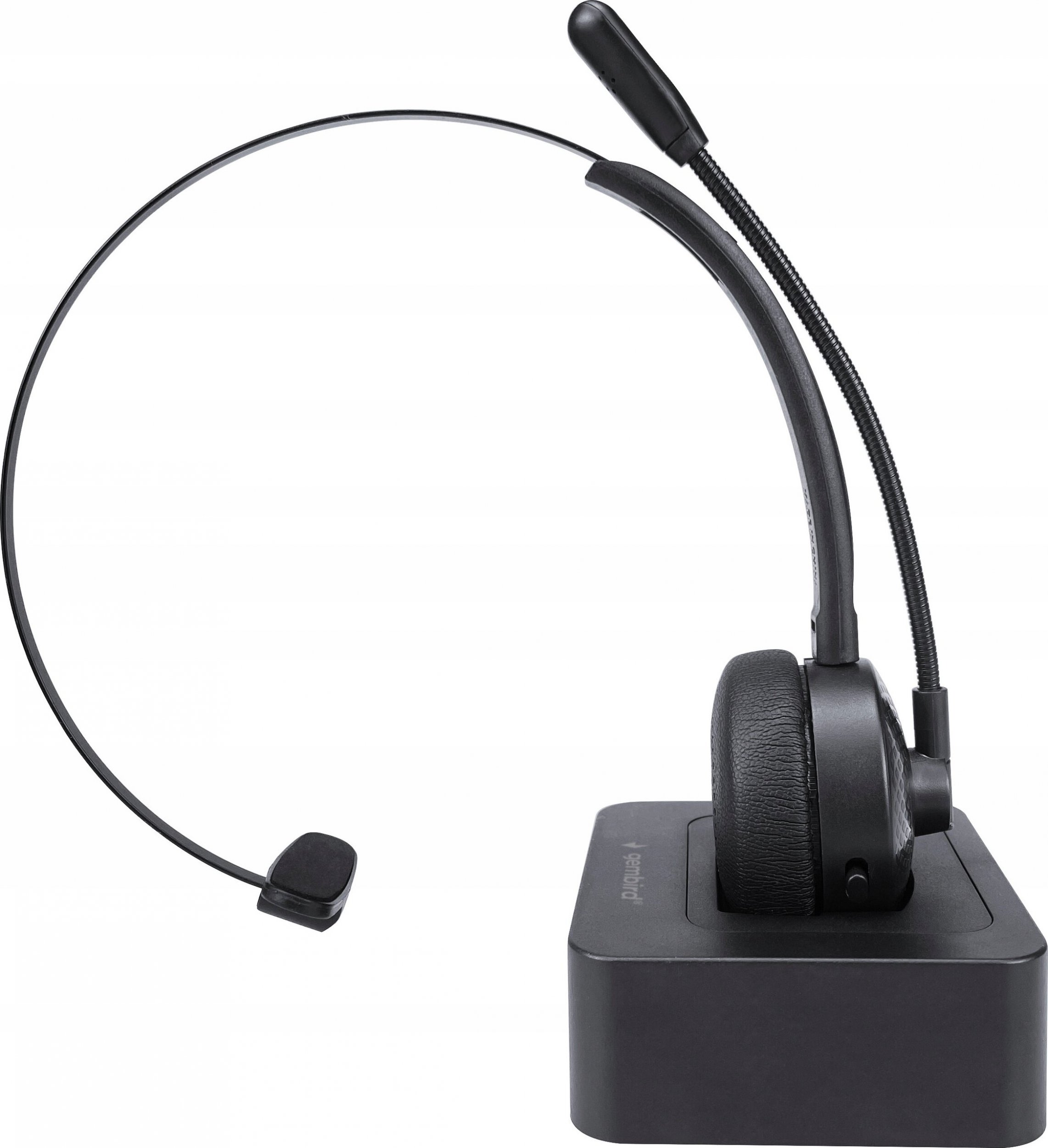 Kufje Bluetooth Gembird BTHS-M-01, mono, mikrofon me boom, të zeza