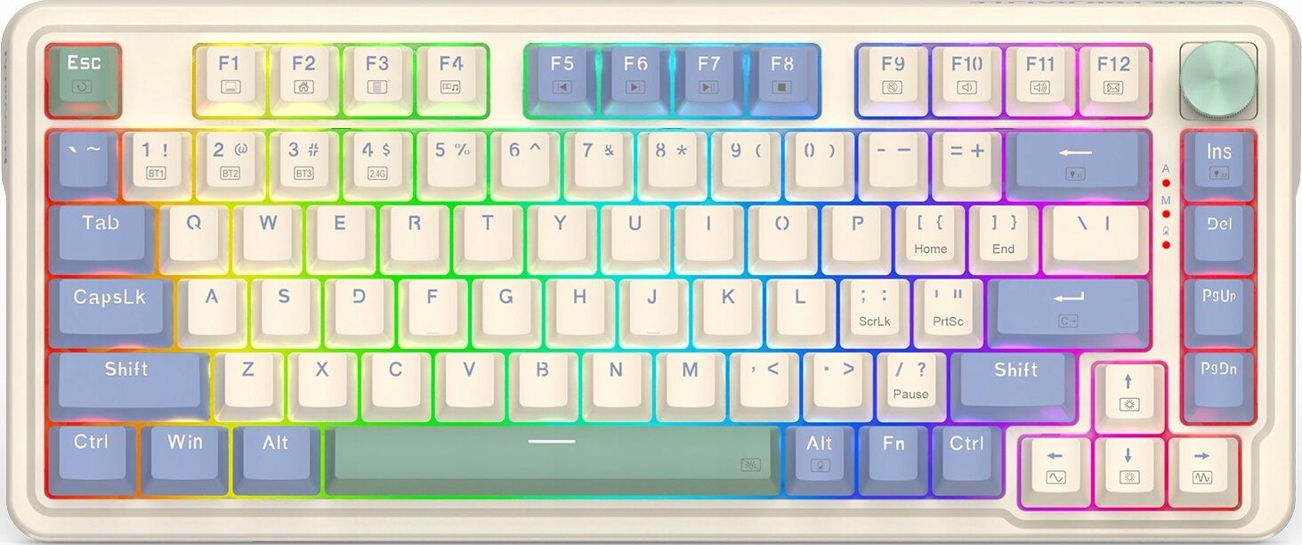 Tastierë gaming Redragon K673 PRO, mekanike 75%, wireless 3 modalitete, RGB