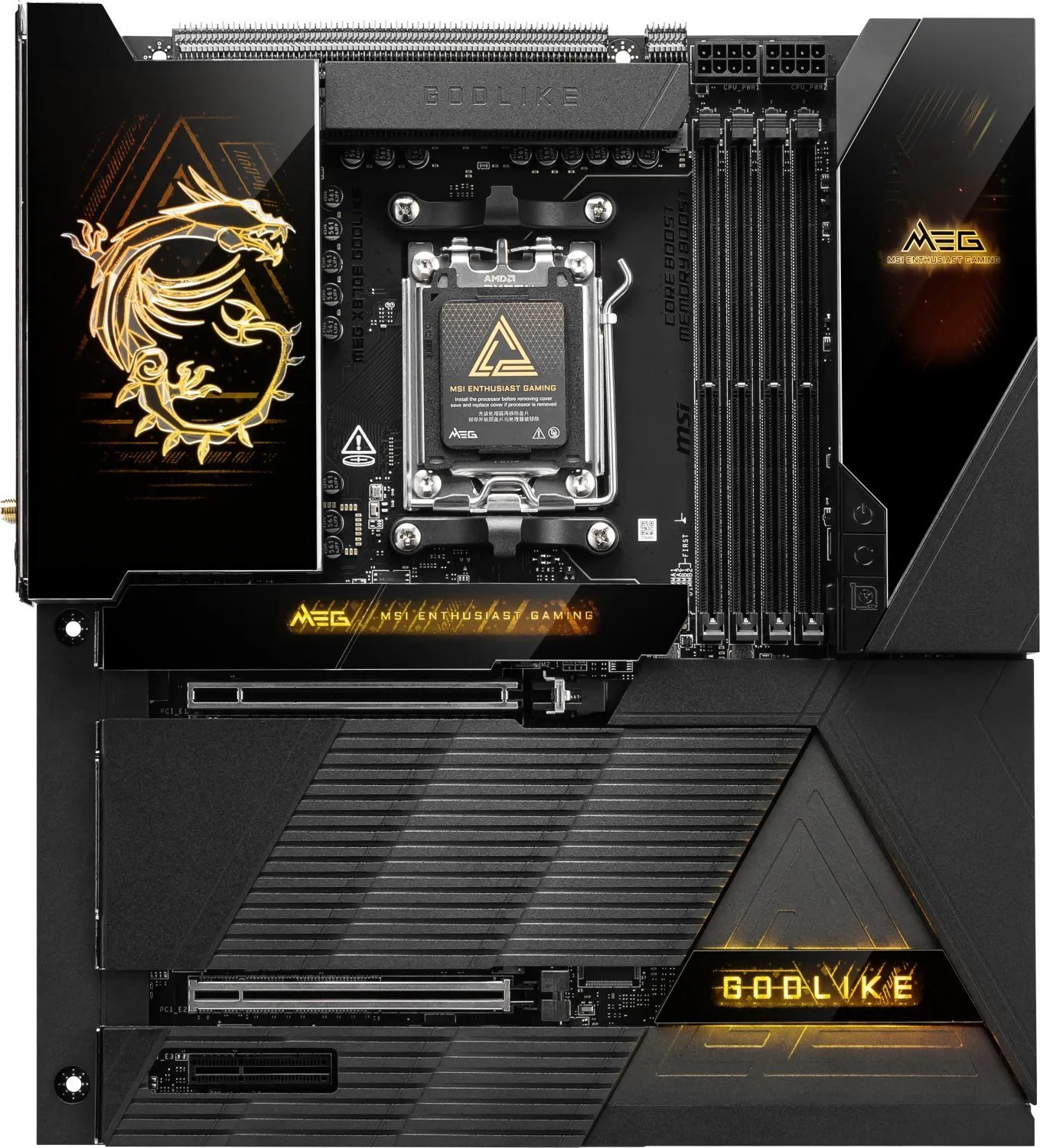 Pllakë amë MSI MEG X870E Godlike, AM5, DDR5, PCIe 5.0, e zezë