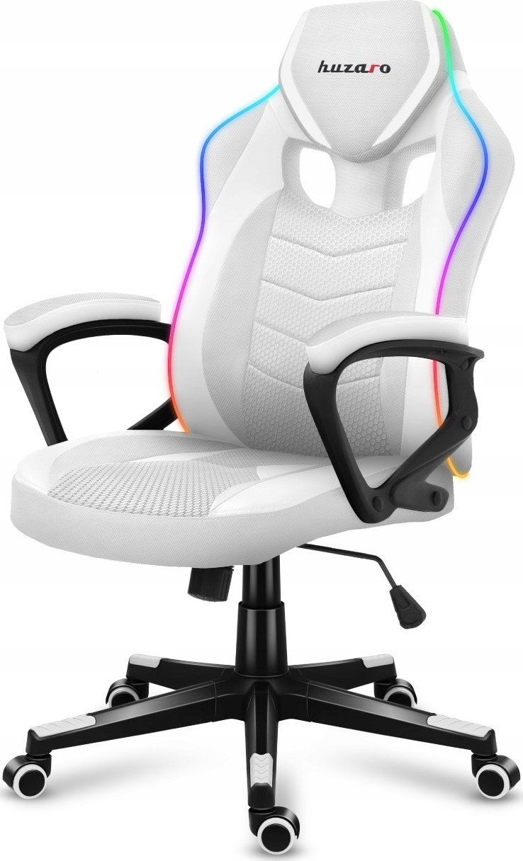 Karrige gaming Huzaro Force 2.5 RGB, rrjetë WHITE Mesh, e bardhë