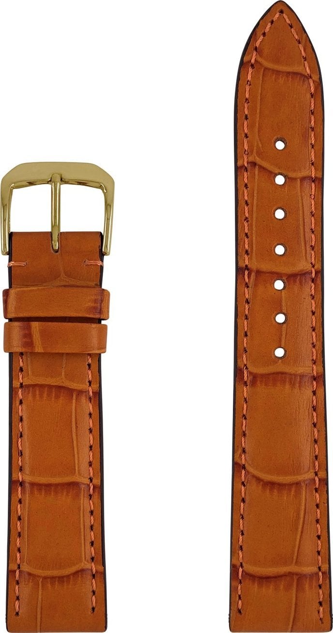 Rrip ore Zeppelin Brown Leather, 18mm, lëkurë, kafe