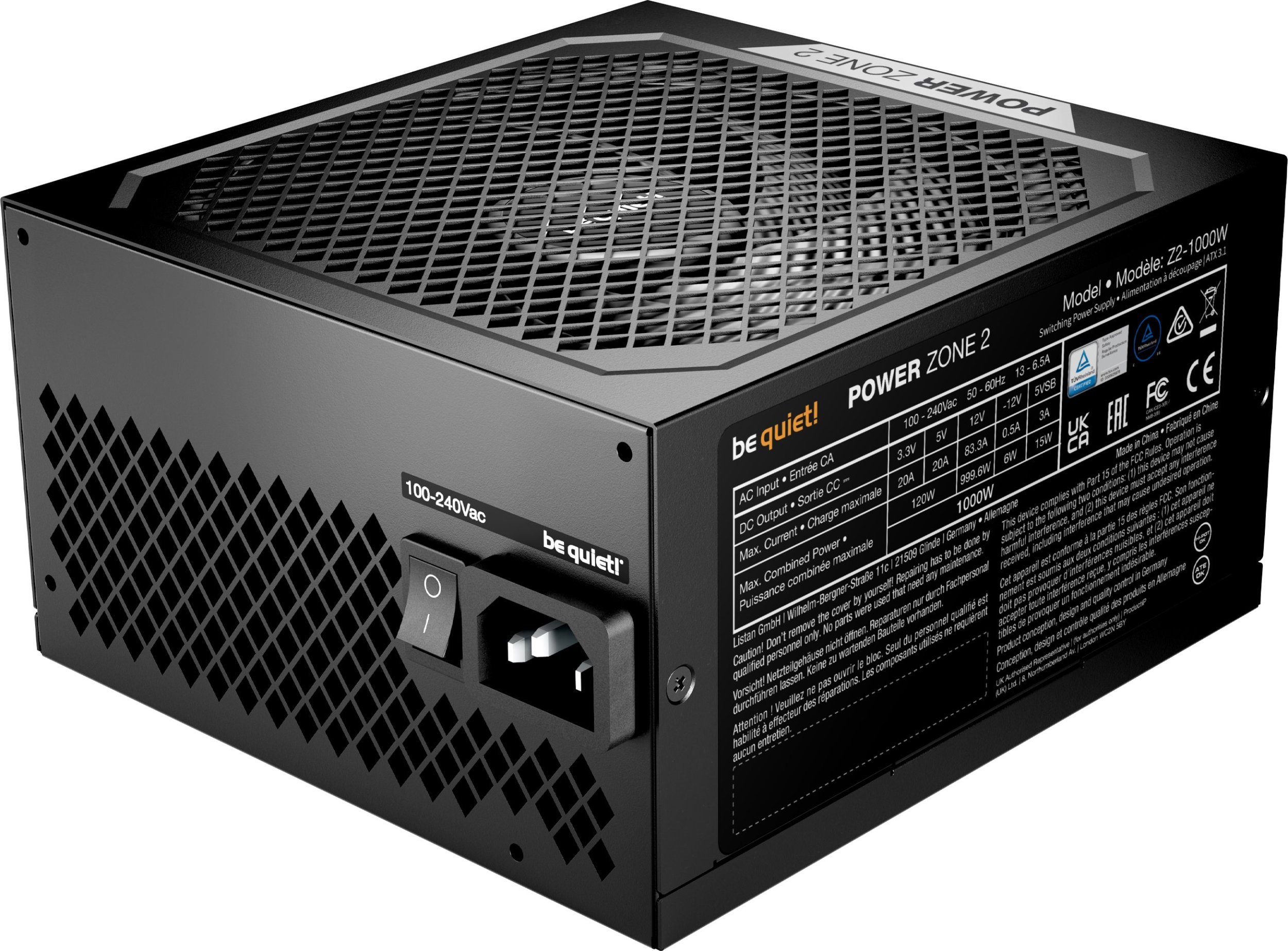 Furnizues energjie Be Quiet Power Zone 2, 1000W, 80 Plus Platinum, i zi 3