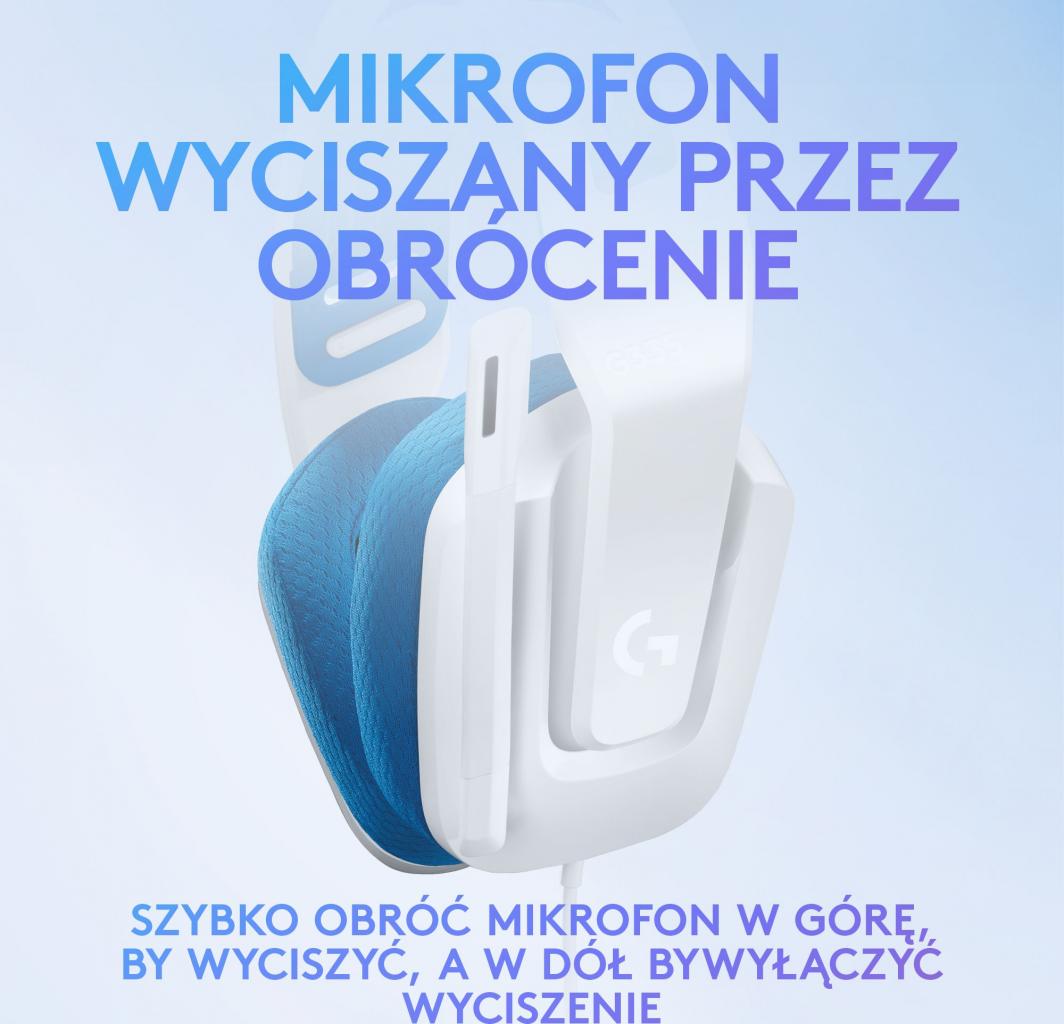 Kufje Logitech G335 (981-001018), të bardha/ kaltra