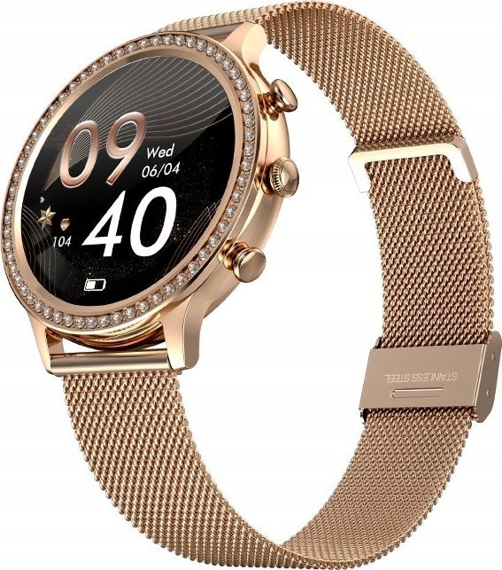 Ora inteligjente për femra Veltori VT310-1, Bluetooth, IP67, ari dhe rozë