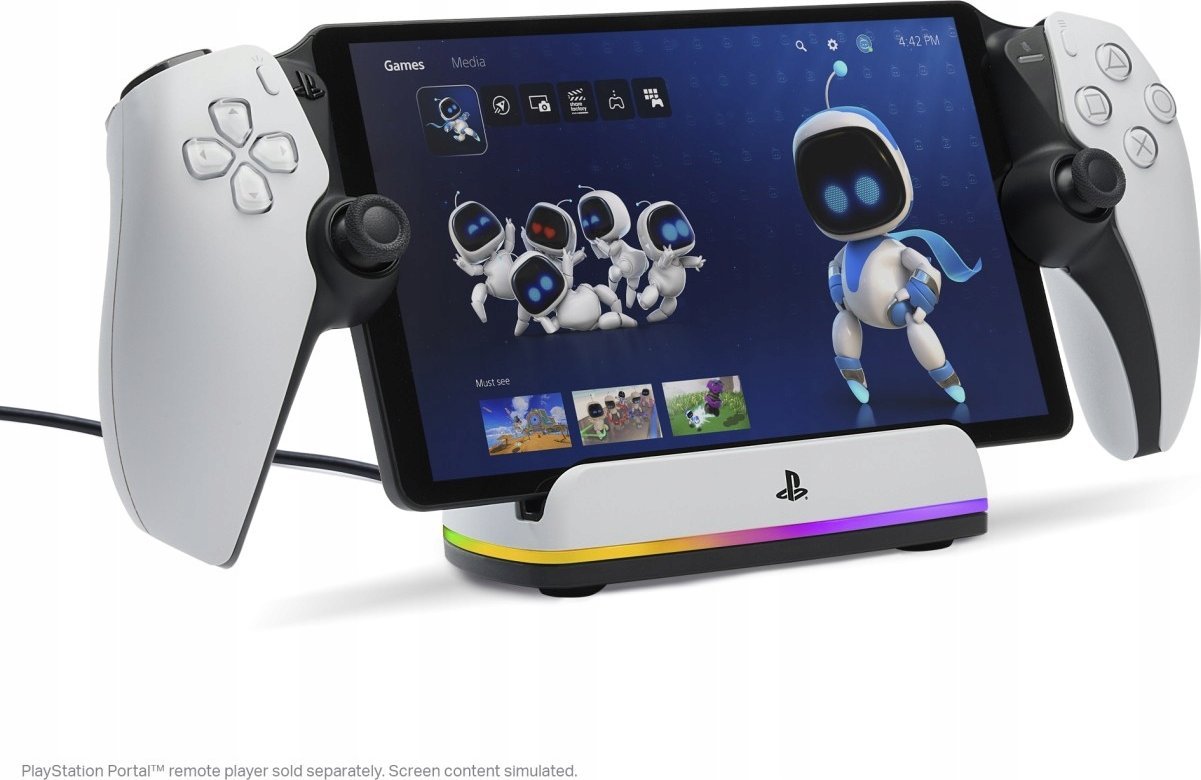 Stacion karikimi PowerA për PlayStation Portal Remote Player Lumectra, RGB, USB C, i bardhë