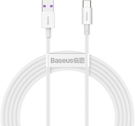 Kабел BASEUS Superior Series USB-A - USB-C, брзо полнење, 66W, 2m, бел
