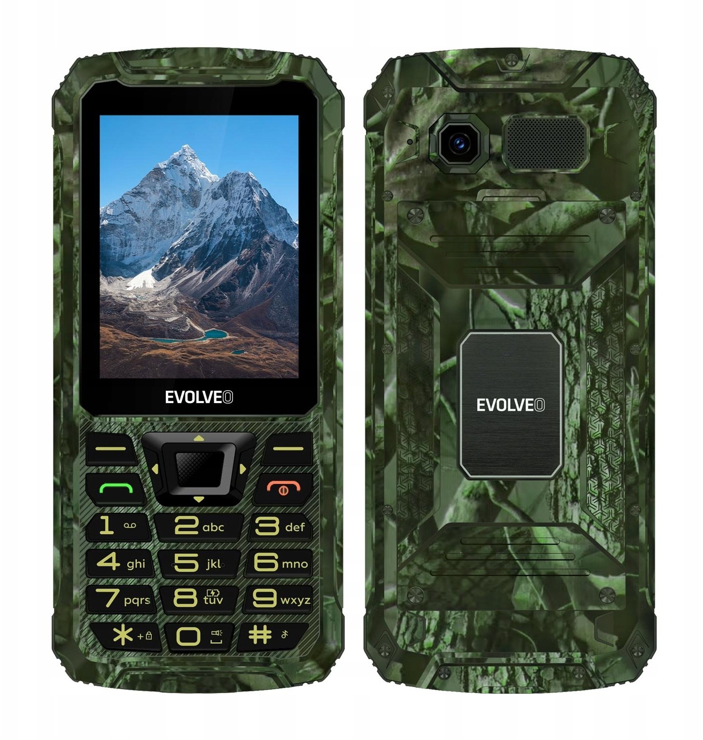 Telefon i fortë EVOLVEO StrongPhone Z6, 2.8", Dual SIM, IP68, jeshil kamuflazh