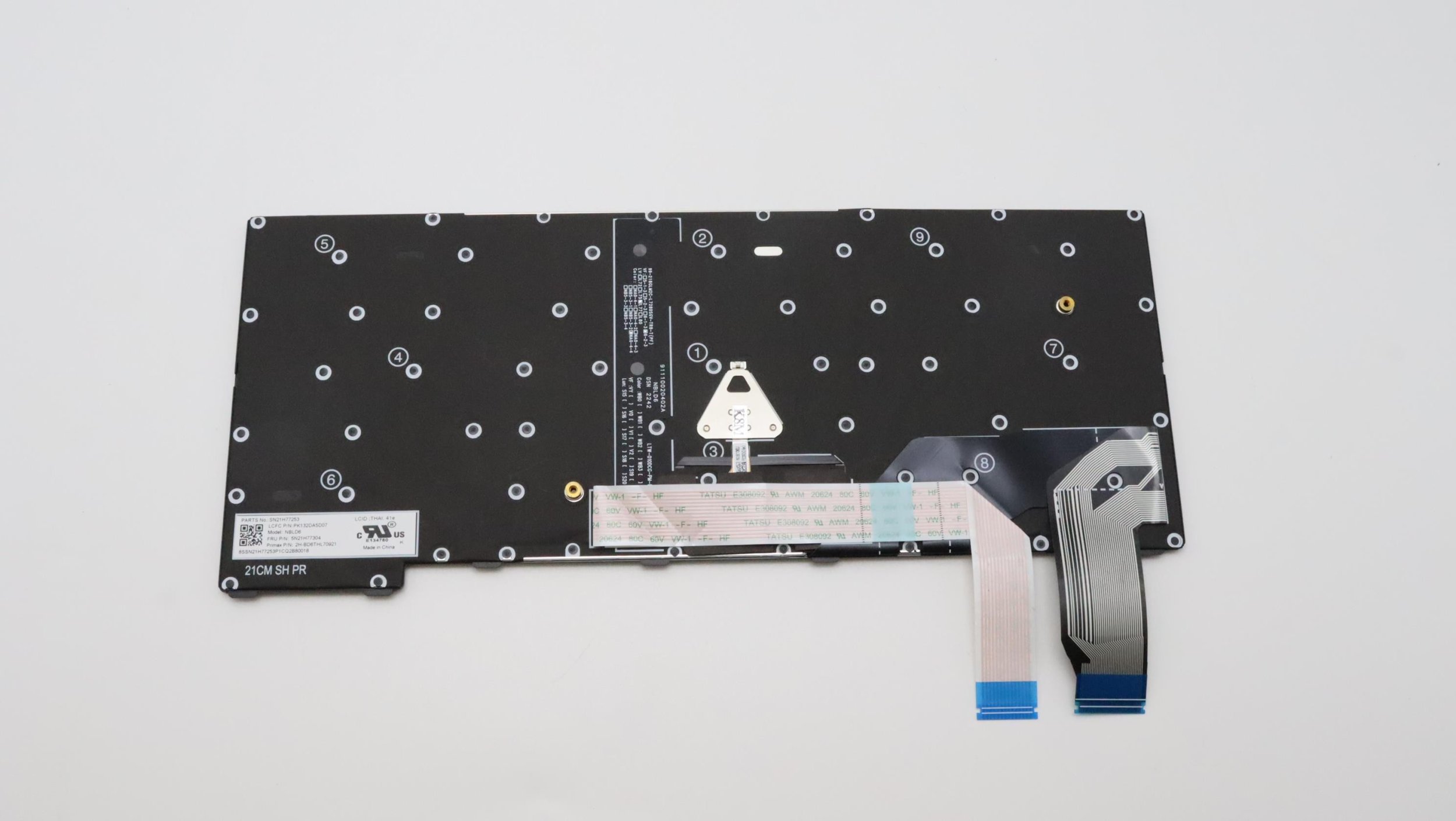 Tastierë laptopi Lenovo 5N21H77145, pjesë origjinale, e zezë