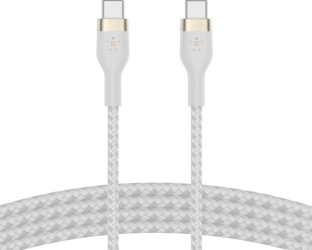 Kабел Belkin USB-C во USB-C CAB011BT1MWH, 1 m, брзо полнење, бел