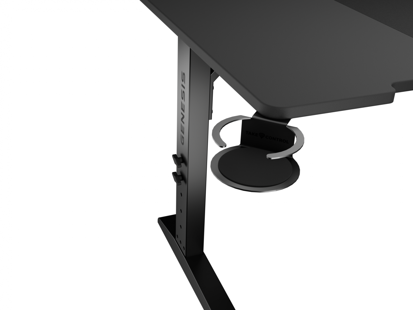 Tavolinë gaming Genesis Holm Modular 160, 160cm, ndriçim RGB, e zezë