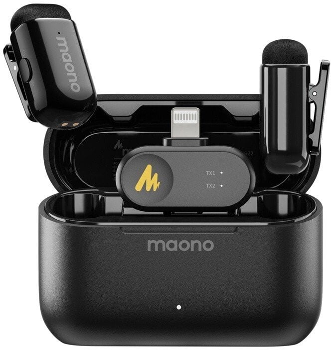 Mikrofon wireless Maono WM622 PB2, sistem me dy kanale, i zi
