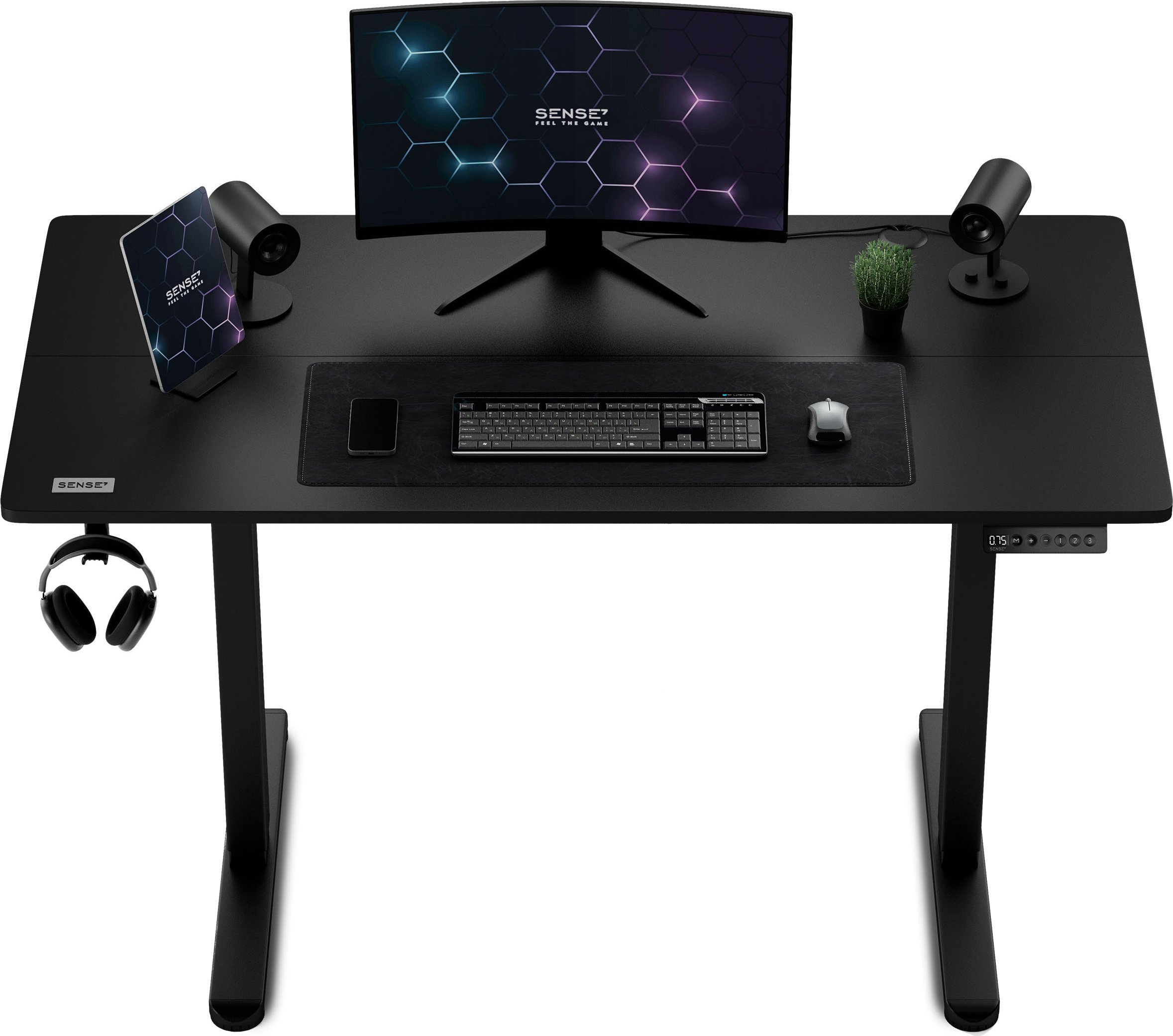 Tavolinë SENSE 7 Nojo, 140cm x 70cm, e zezë