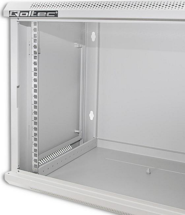 Kabinet rrjeti Qoltec RACK 19", 600 x 450 x 500 mm, gri