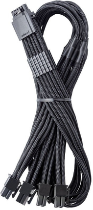 Kабел за напојување CableMod C Series Pro ModMesh 12V 2x6, 16 pin во 4x 8 pin, 60cm, црн
