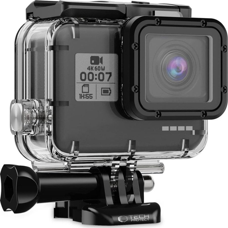 Kuti mbrojtëse Tech-Protect GA200 për GoPro Hero 5 6 7, e papërshkueshme nga uji, transparente