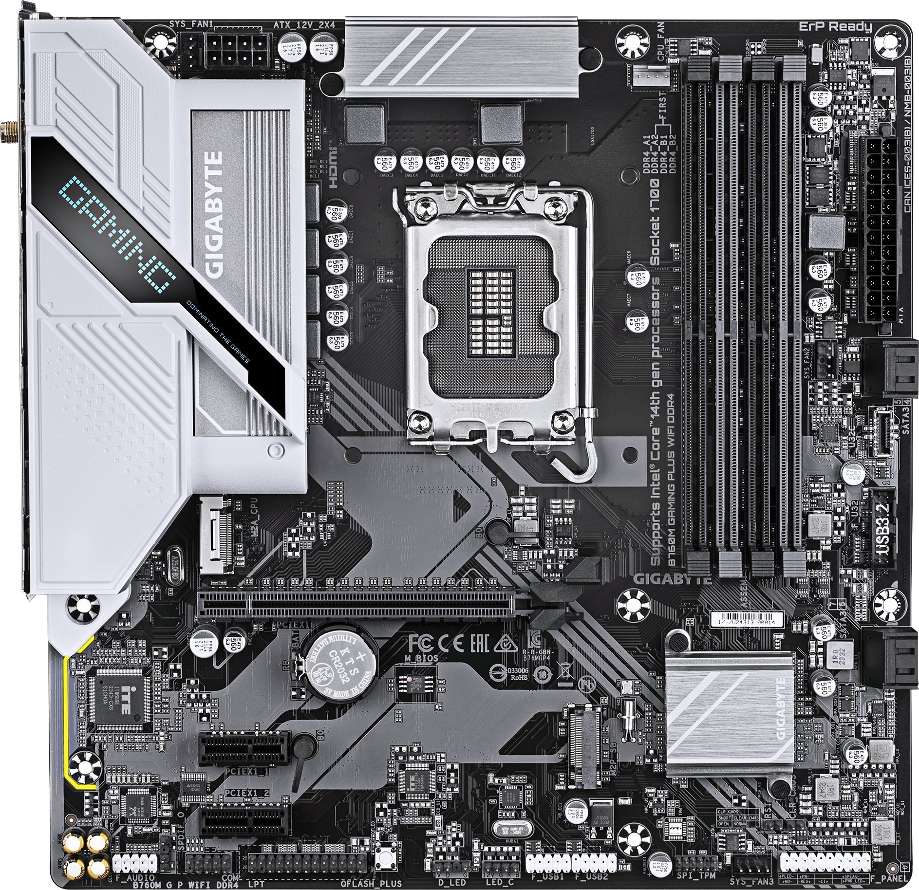 Pllakë amë Gigabyte B760M Gaming Plus WiFi, LGA 1700, DDR4, M.2, WiFi 6