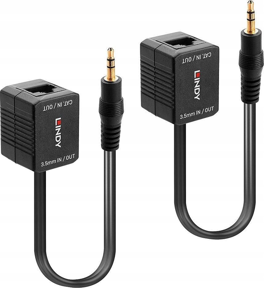 Extender audio analog Lindy 500m, Cat.6, 3.5mm, i zi