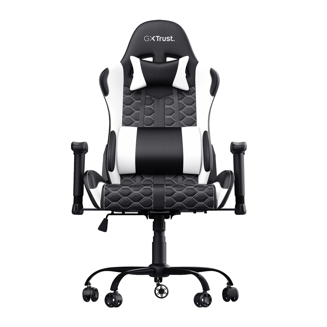 Karrige gaming Trust GXT 708W Resto, 134cm, 150kg, e zezë/bardhë