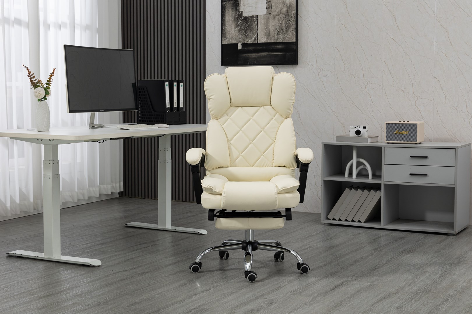 Karrige zyre Activejet YK7416, ergonomike, bezhë